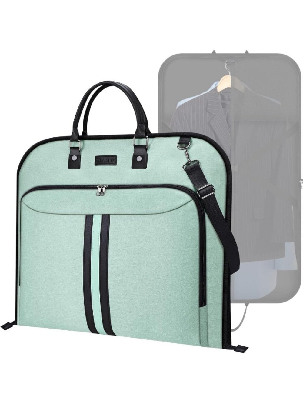 42'' Waterproof Travel Garment Bag for Men - Hanging Clothes Duffel Bag, Mint